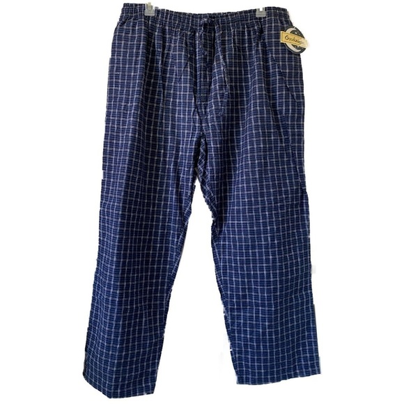 NWT — Sears Vintage Goodnight Blue and White Plaid Pajama Pants in Size 2XL - Picture 2 of 6